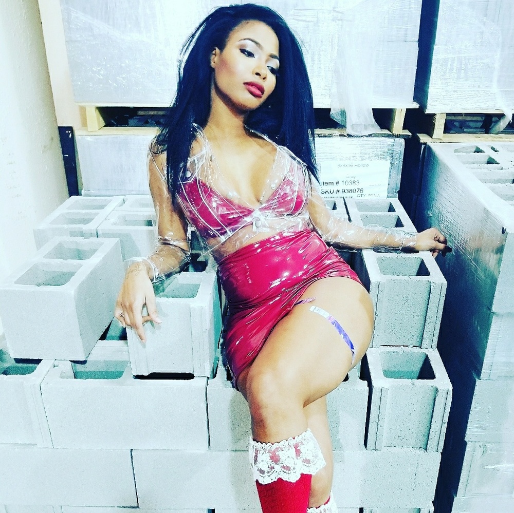 Red two peice outfit